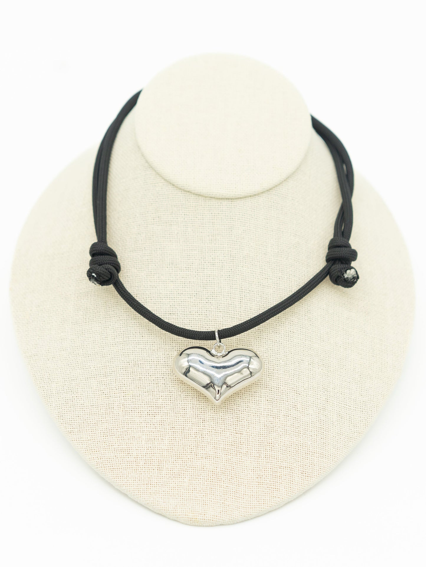 Paracord Jumbo Puffy Heart Necklace