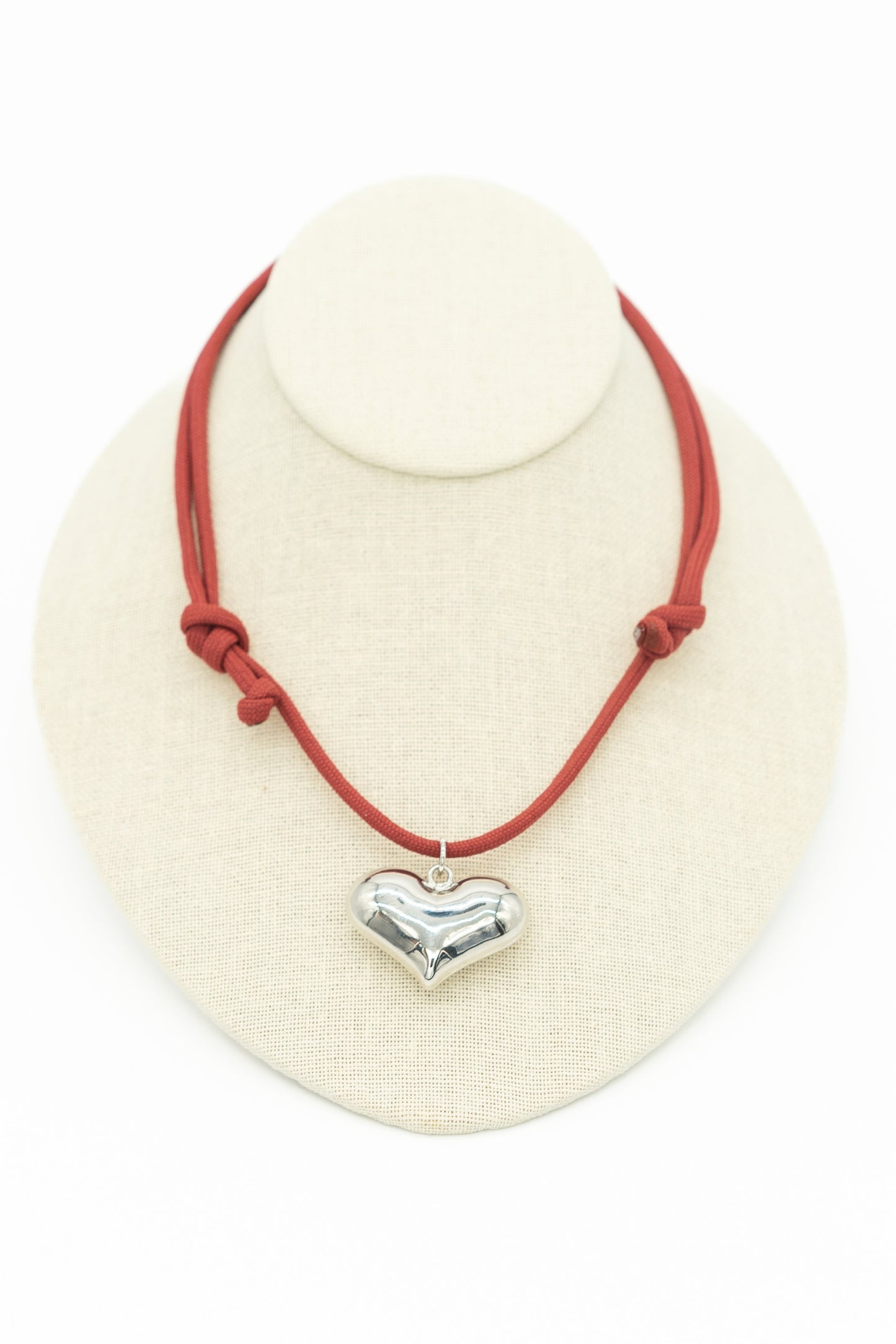 Paracord Jumbo Puffy Heart Necklace