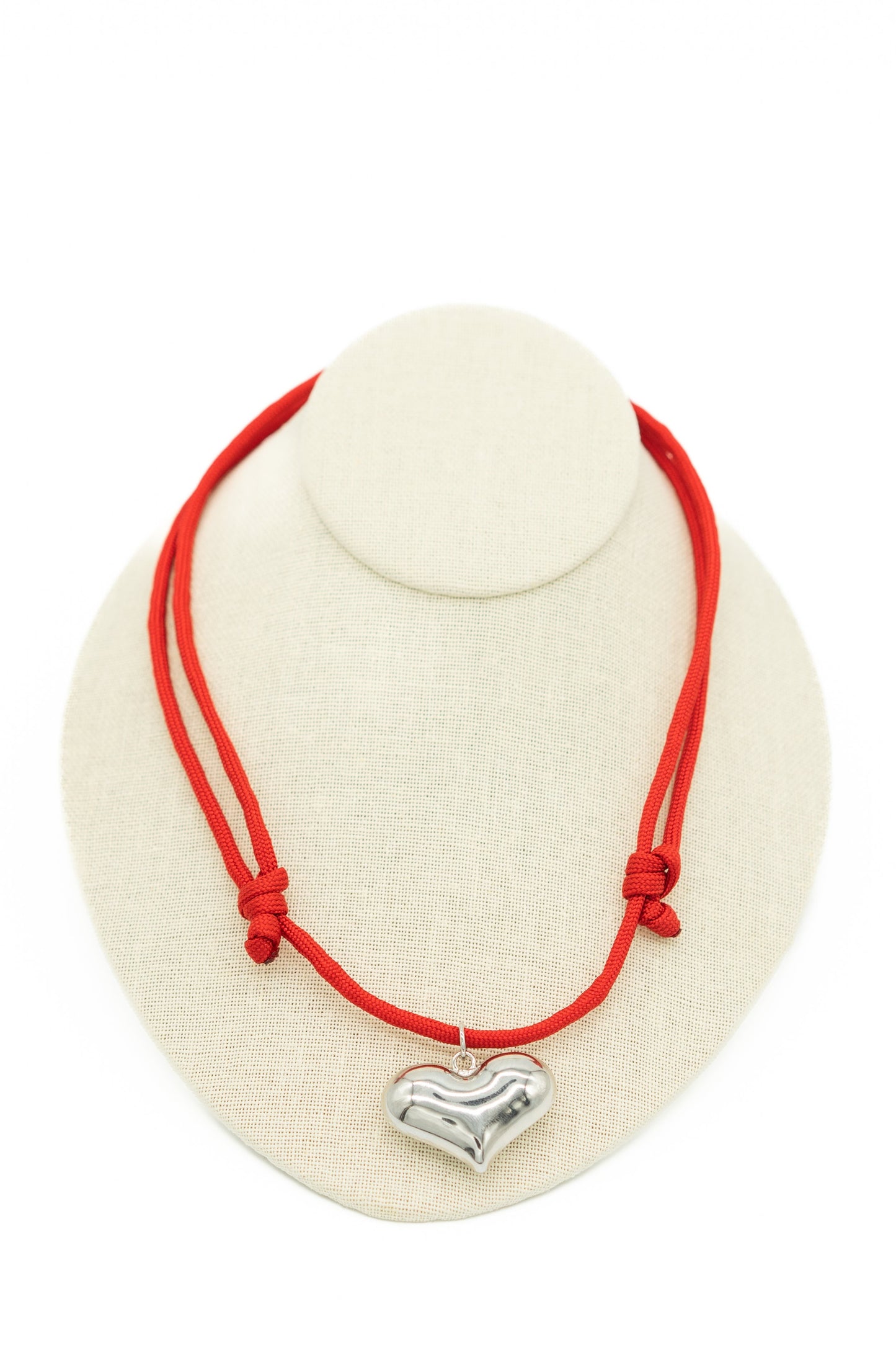 Paracord Jumbo Puffy Heart Necklace