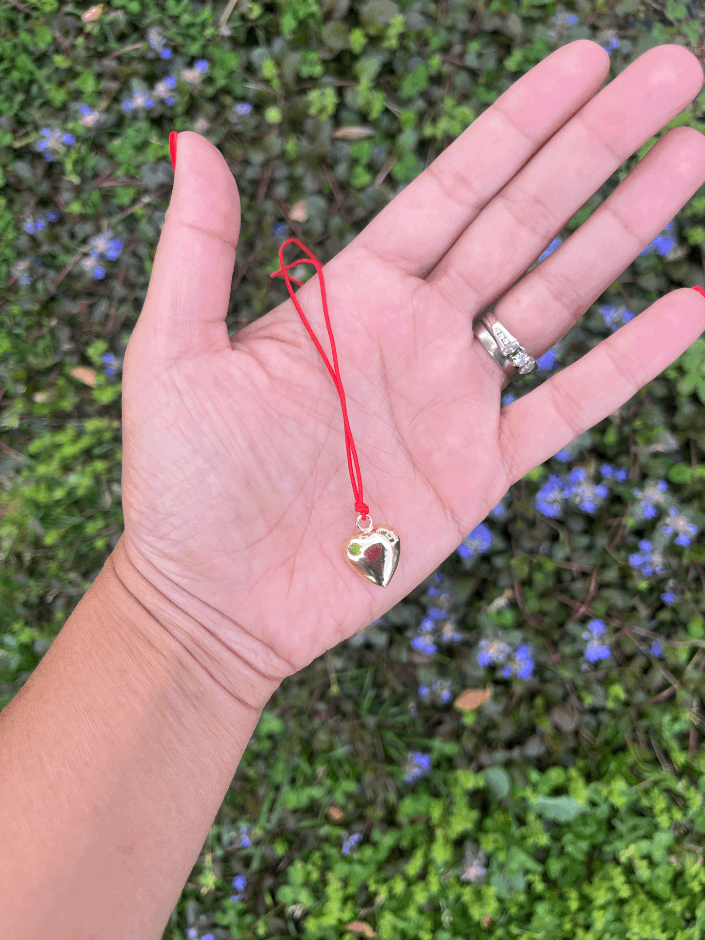 Tiny Puff Heart Necklace
