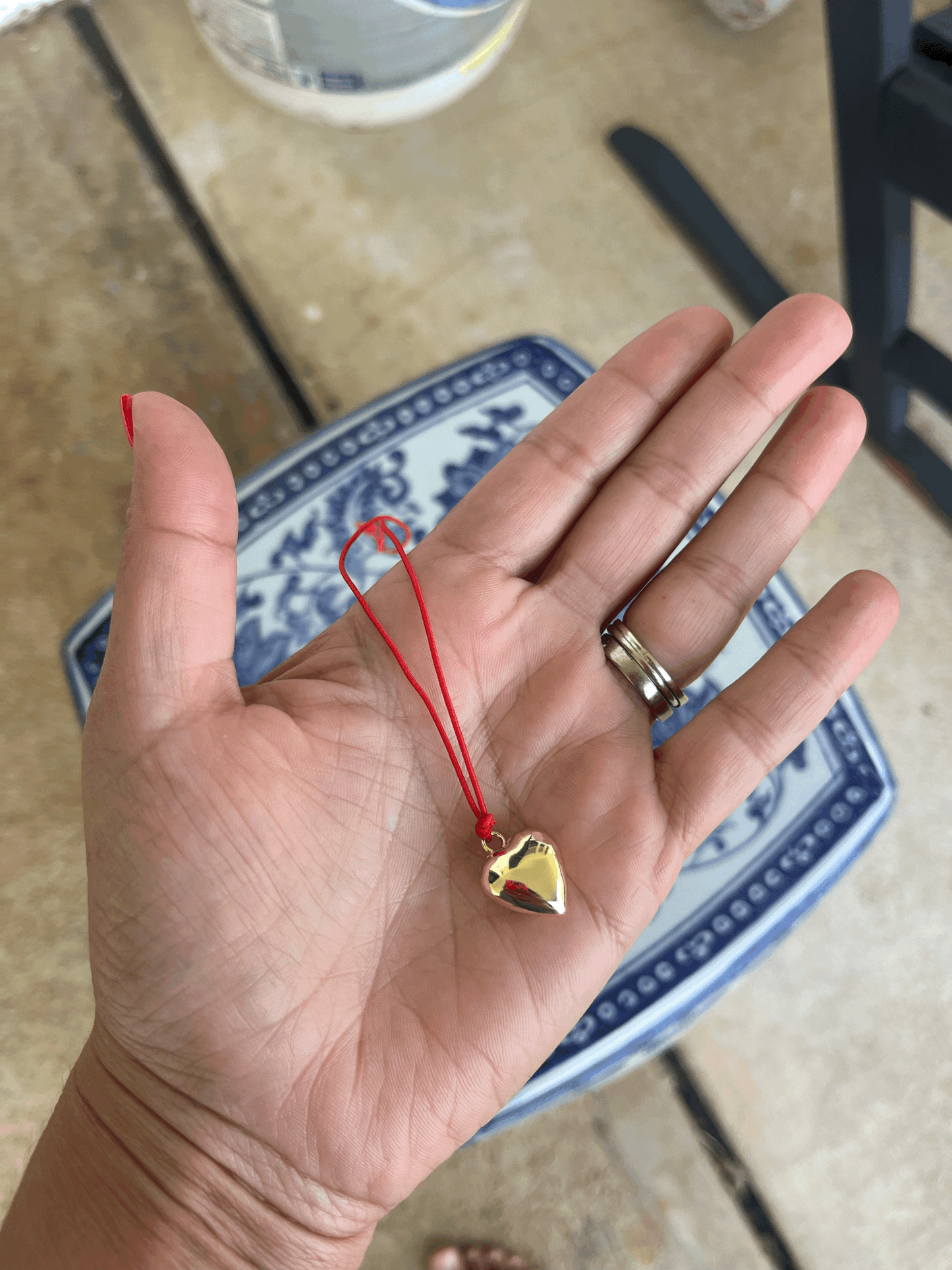 Tiny Puff Heart Necklace