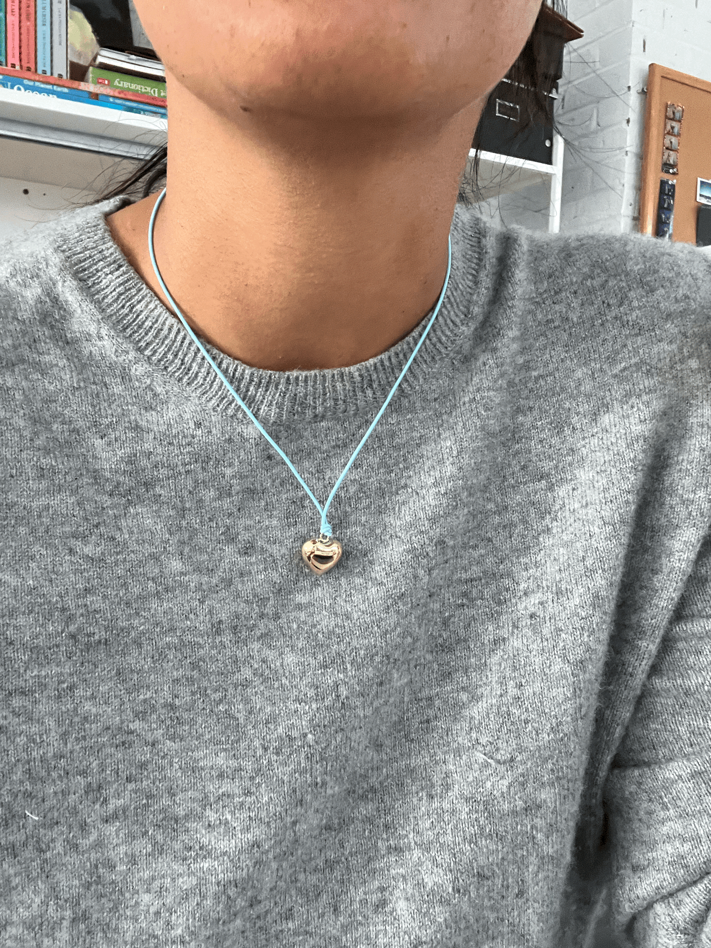 Tiny Puff Heart Necklace