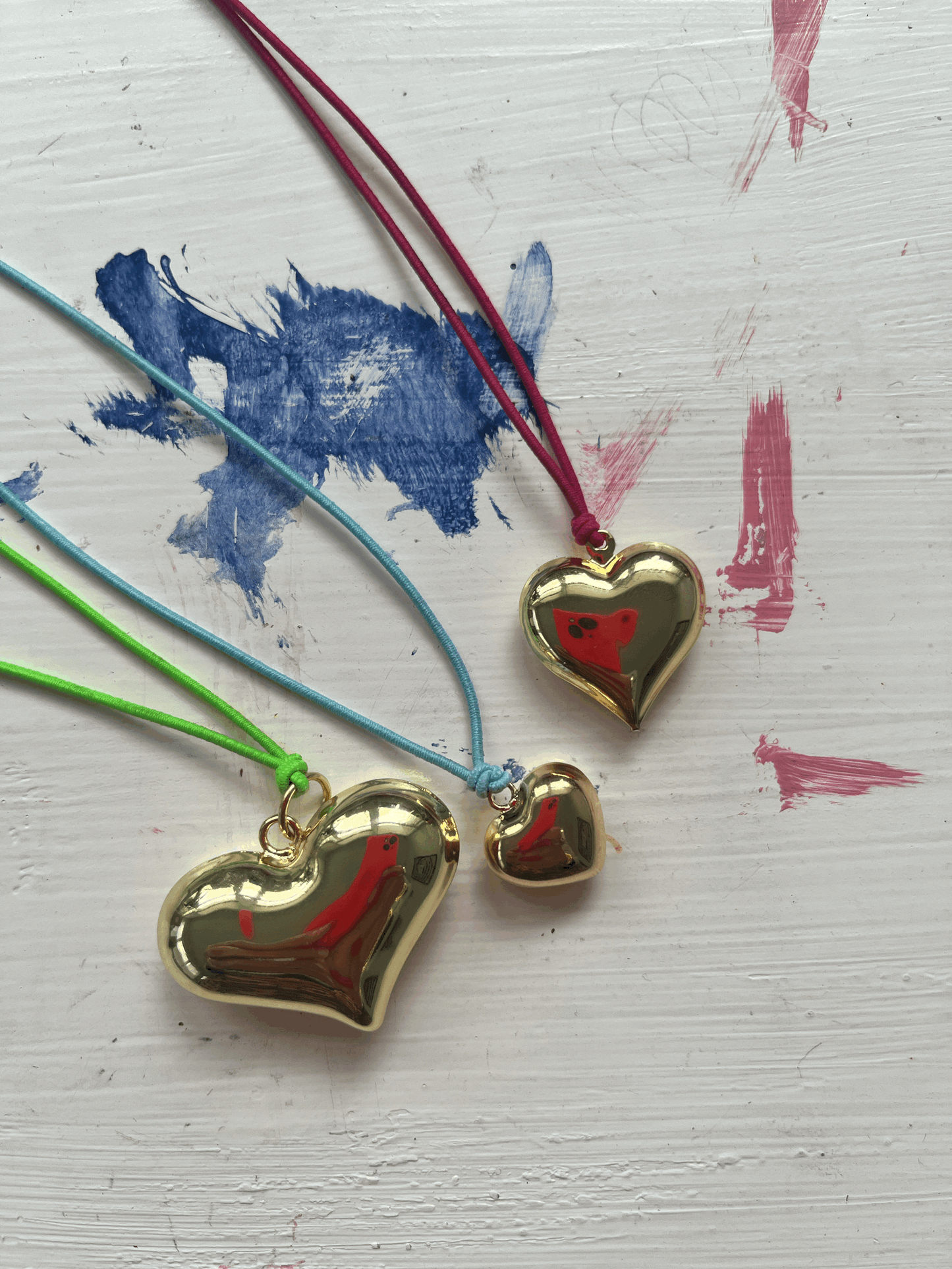 Tiny Puff Heart Necklace