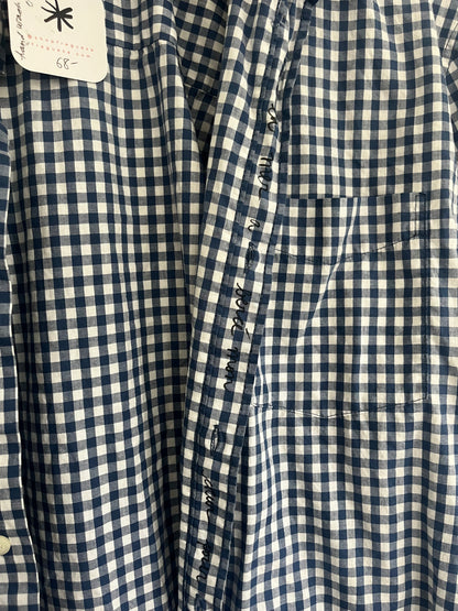 Upcycled Gap Navy Gingham Star Shirt
